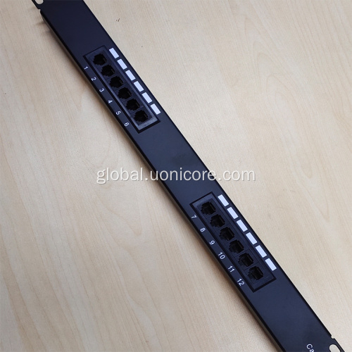 China 1U 12 ports patch panel cable management available Supplier